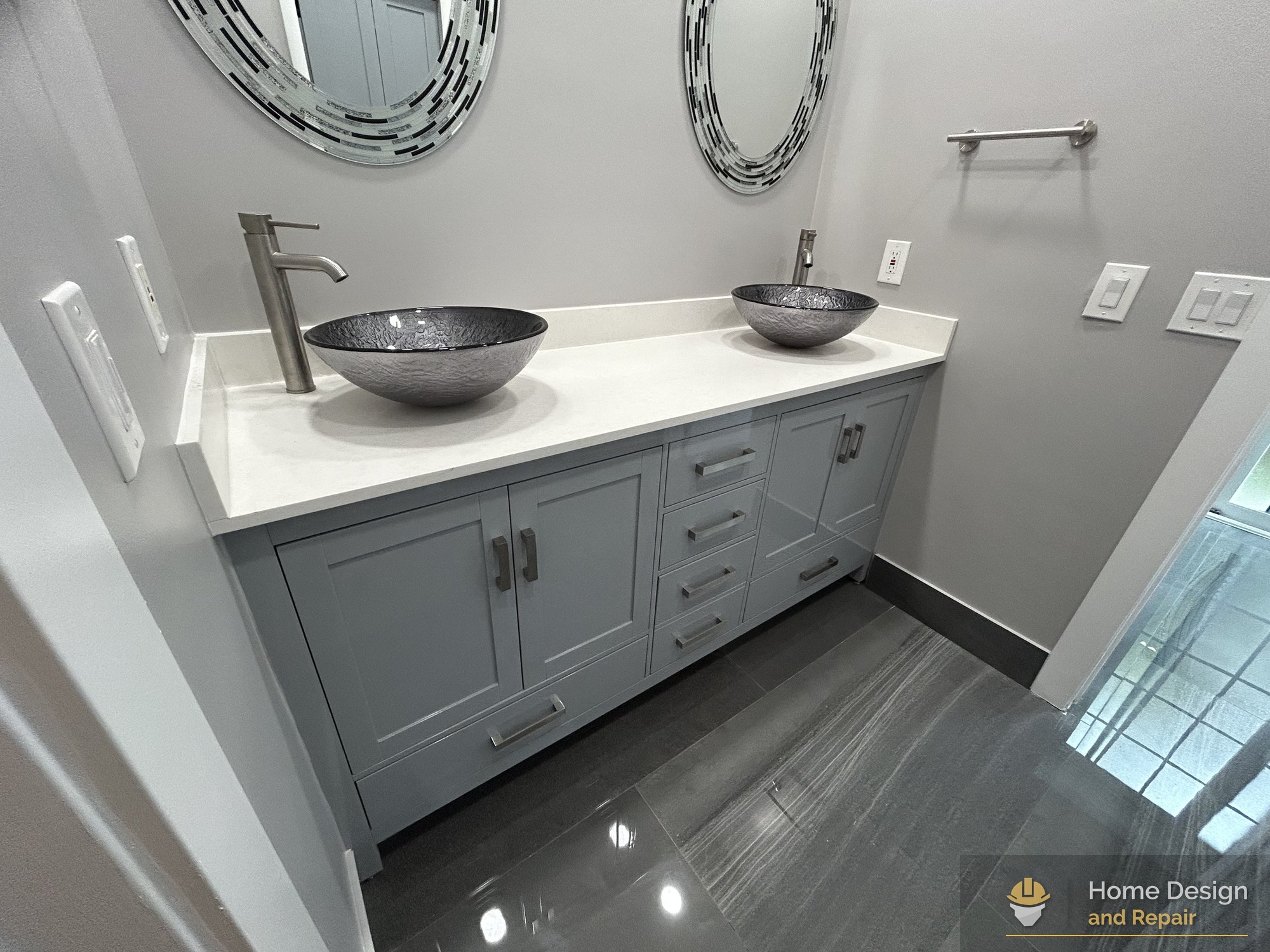 After detail of Primary Bathroom Remodel in Coral Springs, FL