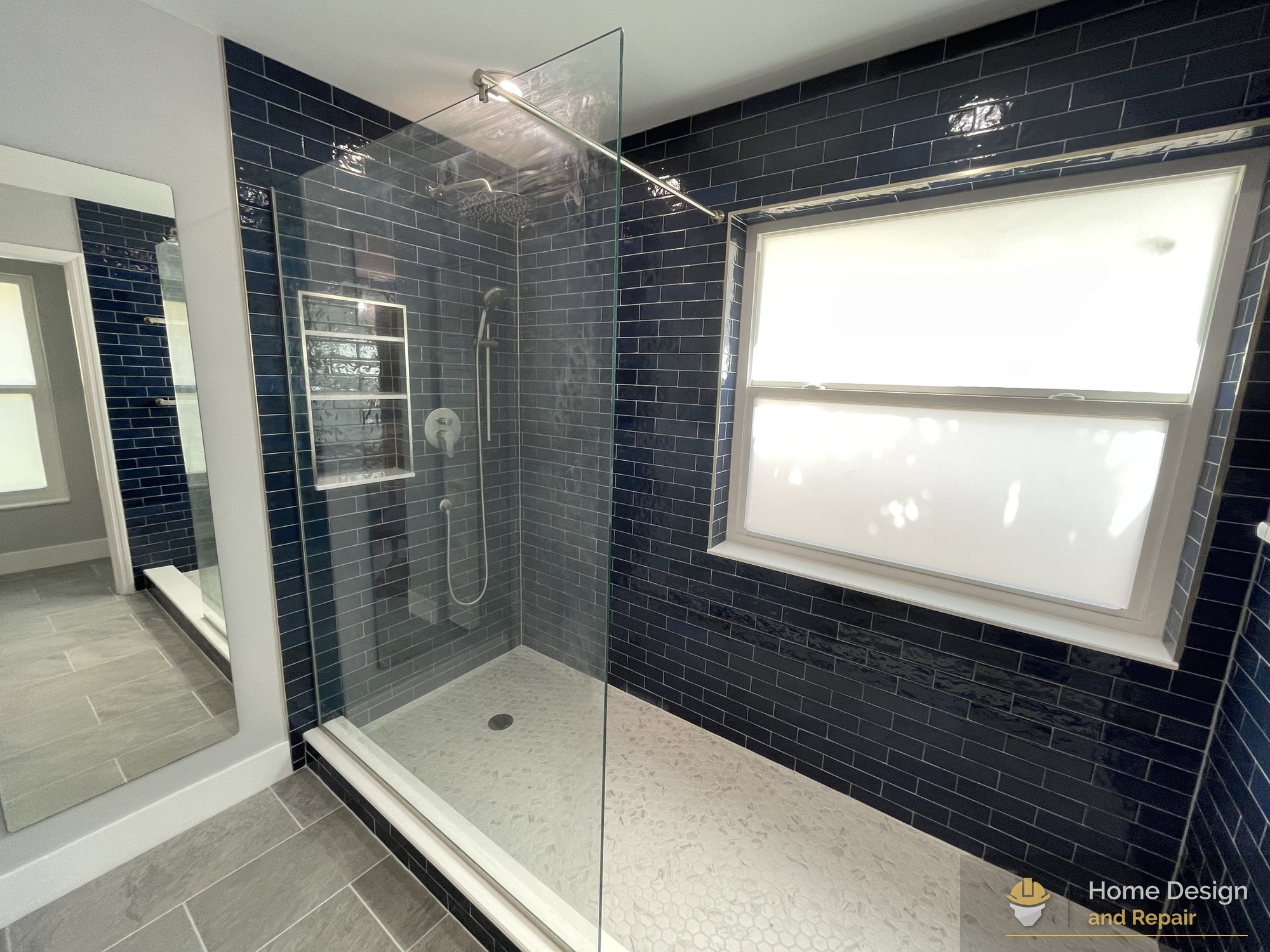 After detail of Master Bathroom Complete Remodel in Boca Raton, FL