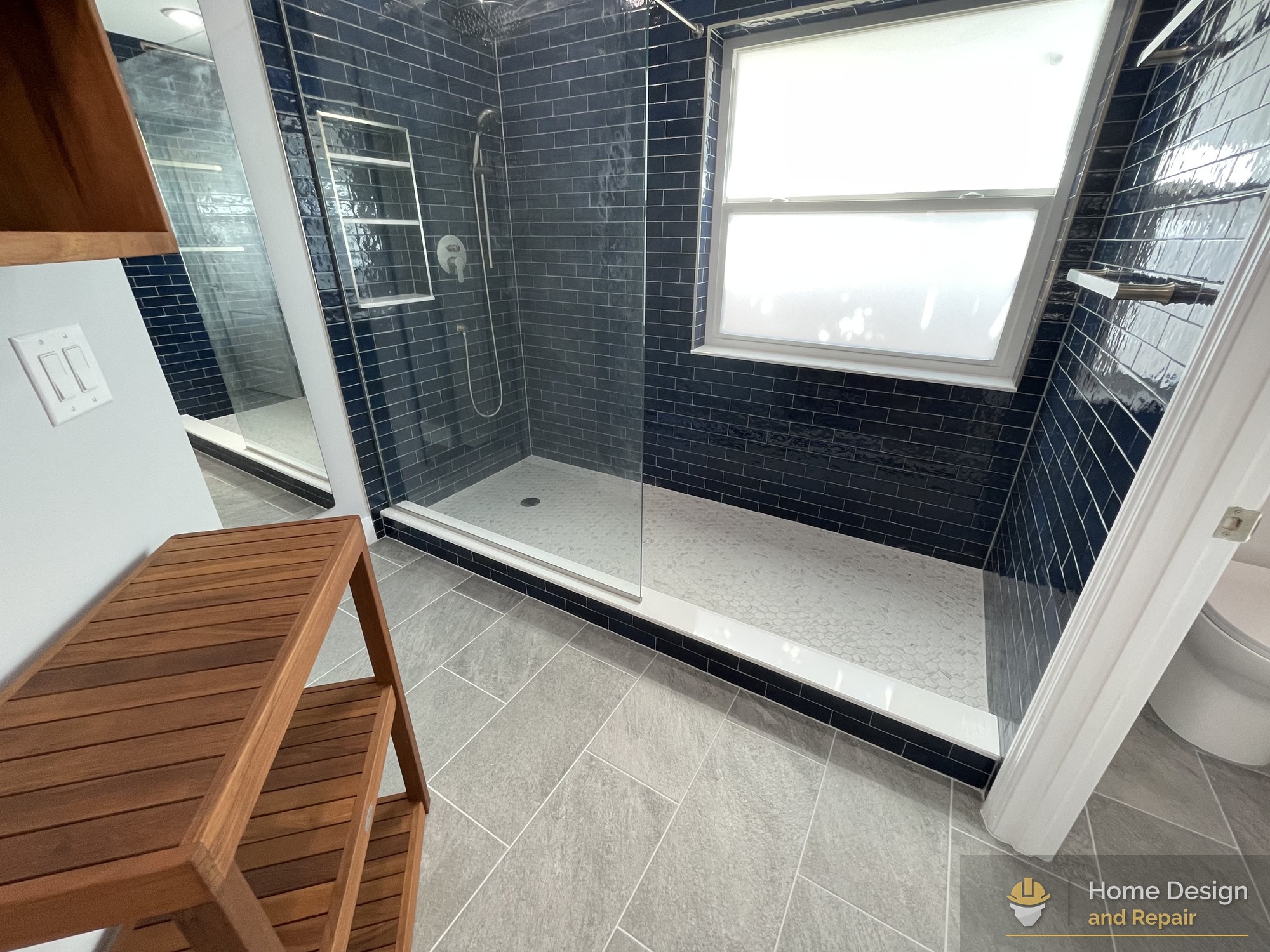 After detail of Master Bathroom Complete Remodel in Boca Raton, FL
