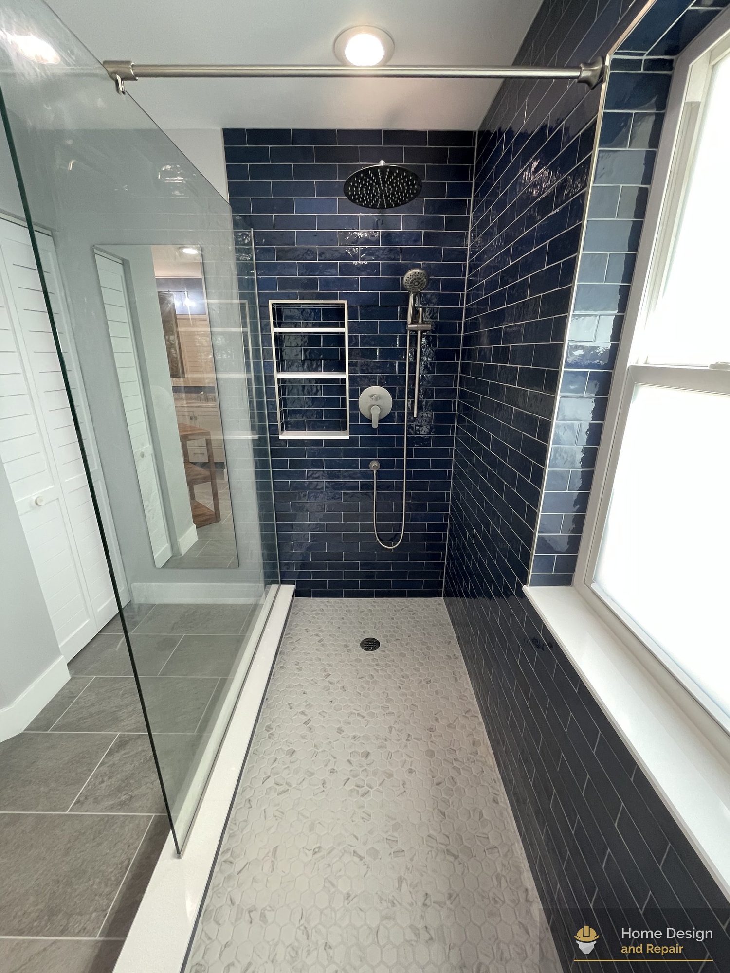 After detail of Master Bathroom Complete Remodel in Boca Raton, FL