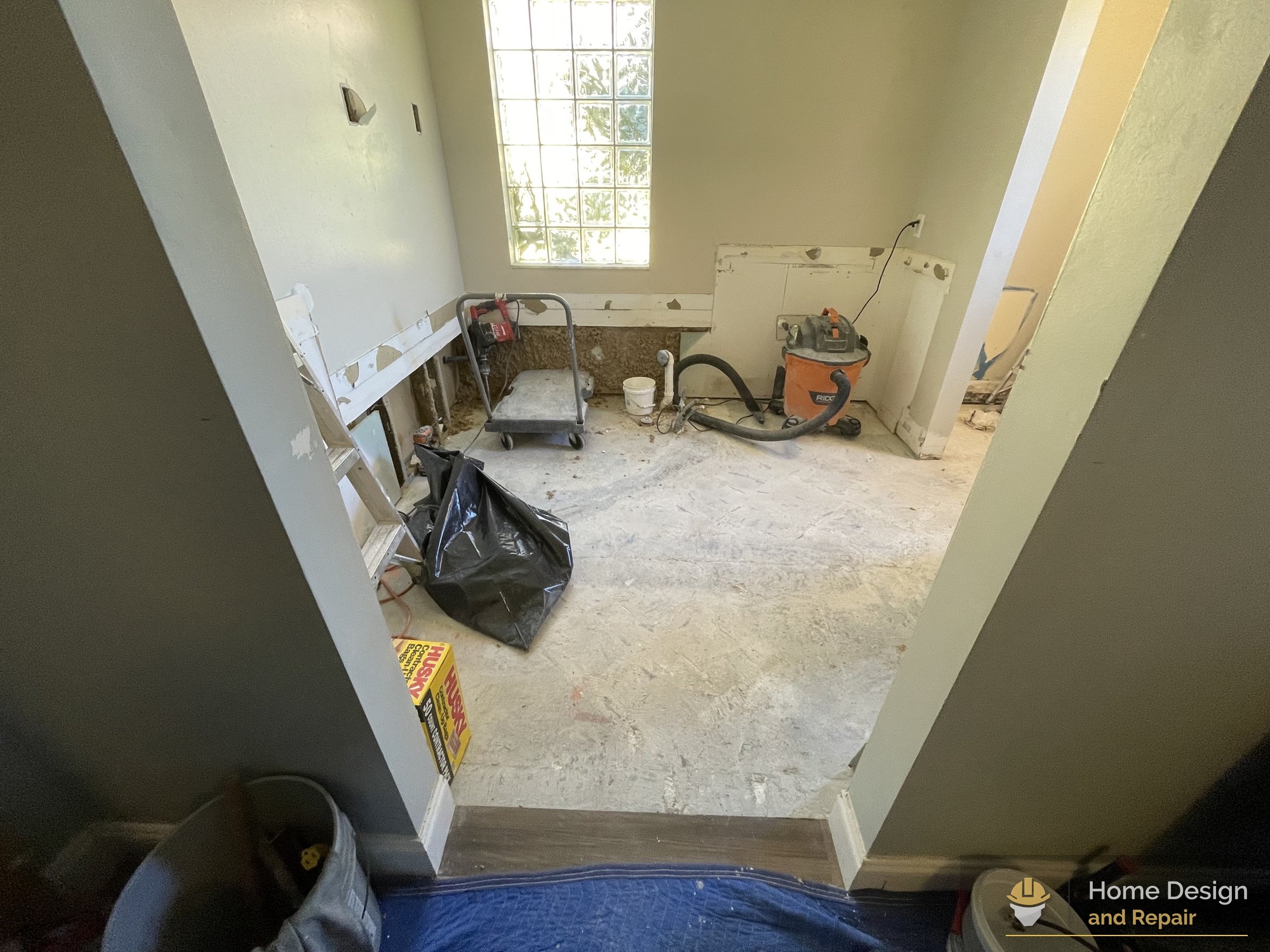 During detail of Primary Bathroom Walk-In Shower Remodel in Riviera Beach, FL