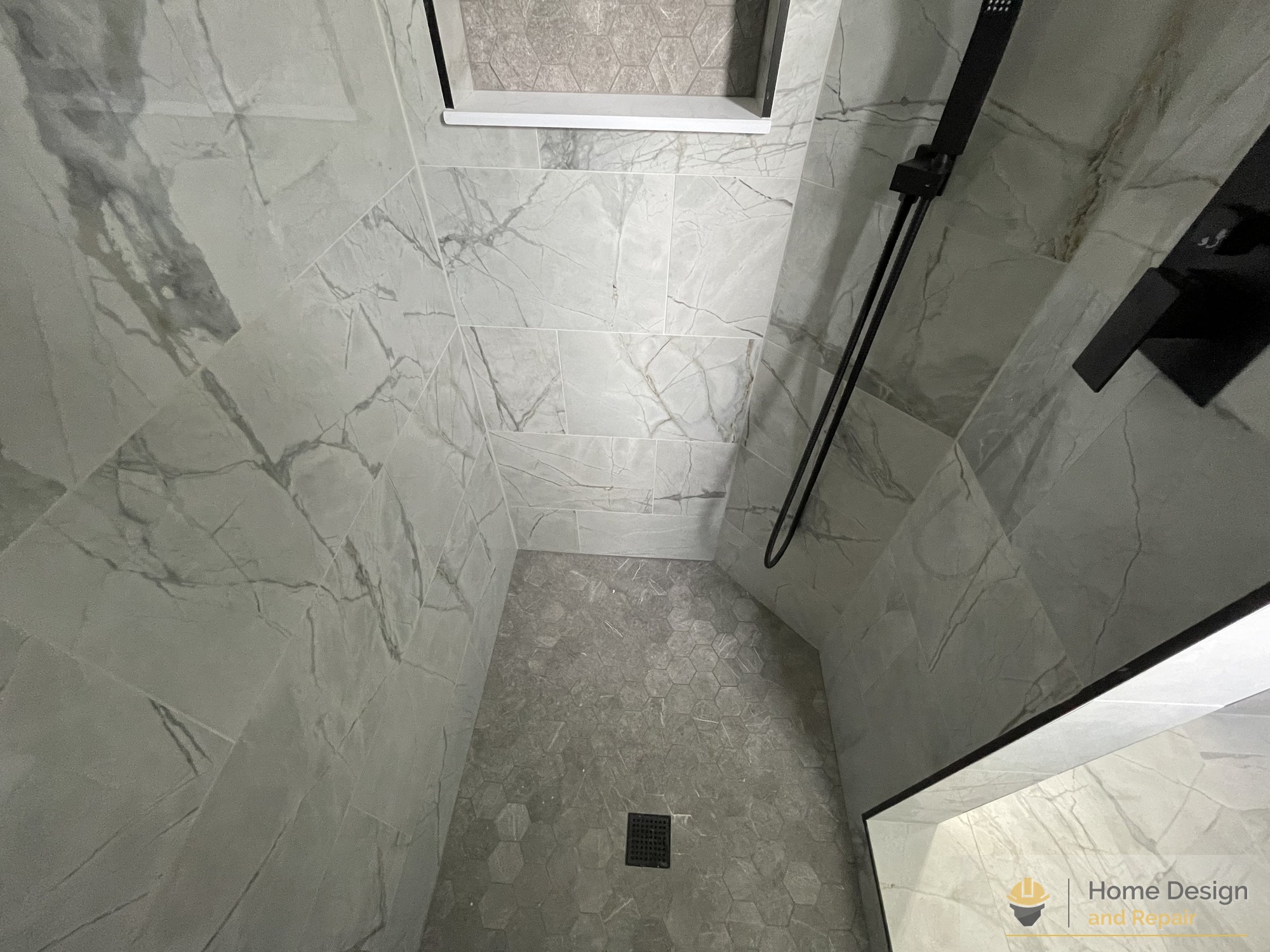 After detail of Primary Bathroom Walk-In Shower Remodel in Riviera Beach, FL