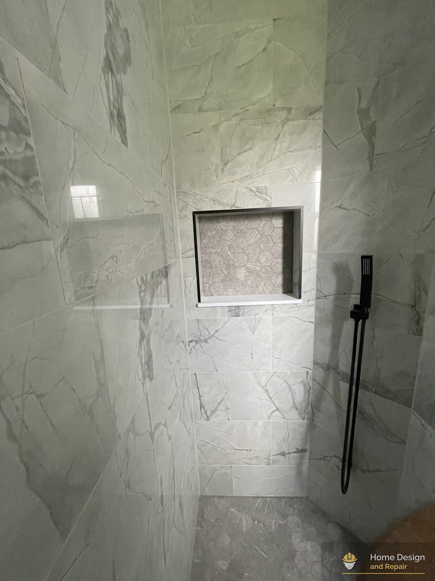 After detail of Primary Bathroom Walk-In Shower Remodel in Riviera Beach, FL