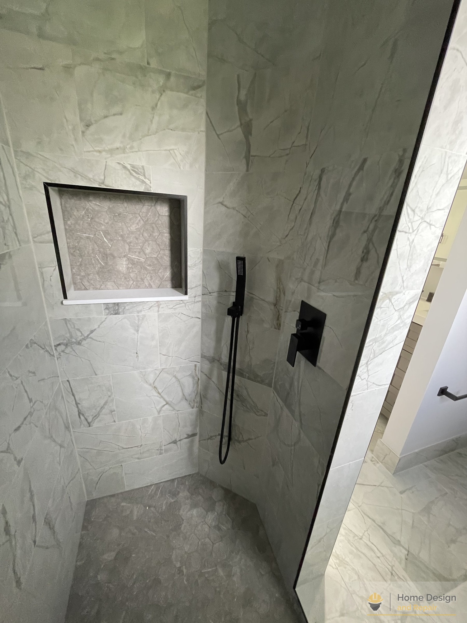 After detail of Primary Bathroom Walk-In Shower Remodel in Riviera Beach, FL