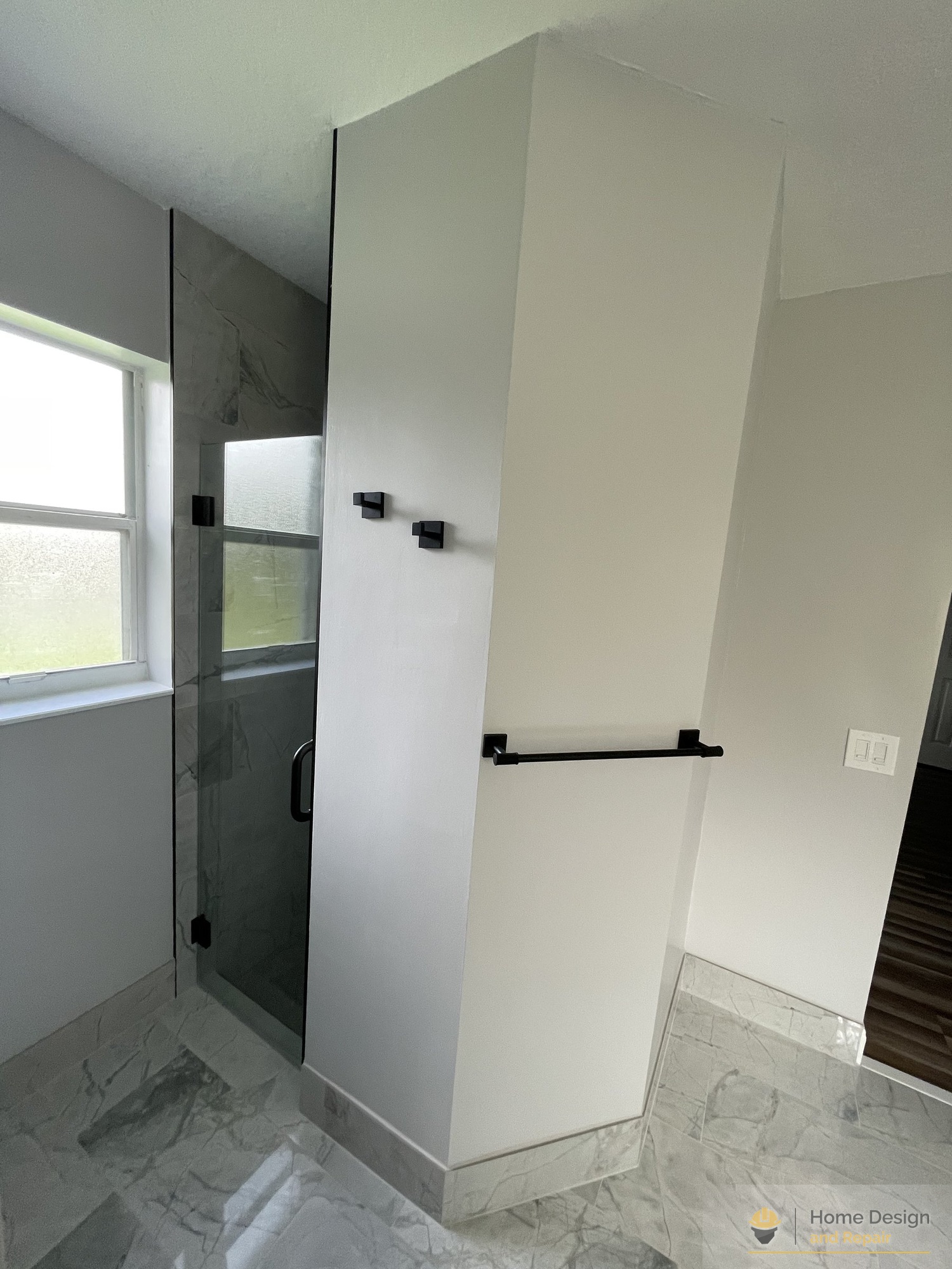 After detail of Primary Bathroom Walk-In Shower Remodel in Riviera Beach, FL