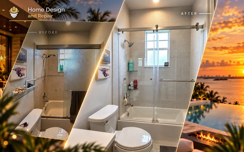 Bright Tub-Shower Surround Remodel in Parkland, FL