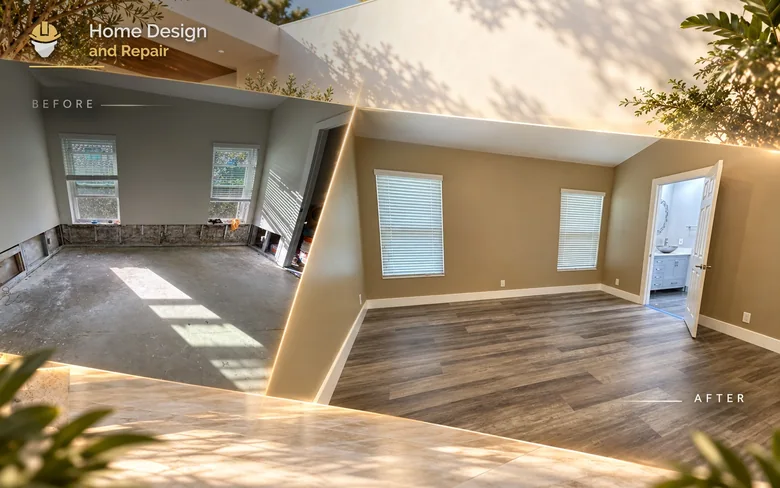 Living Room Flooring and Paint Refresh in Coral Springs, FL