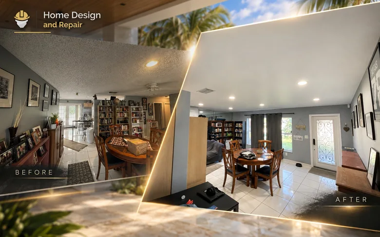 Popcorn Ceiling Removal and Refinishing in Coral Springs, FL