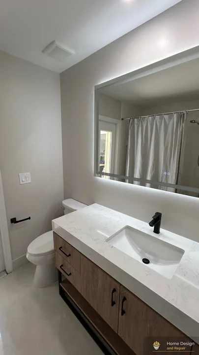 After detail of Bathroom Water Damage  Restoration