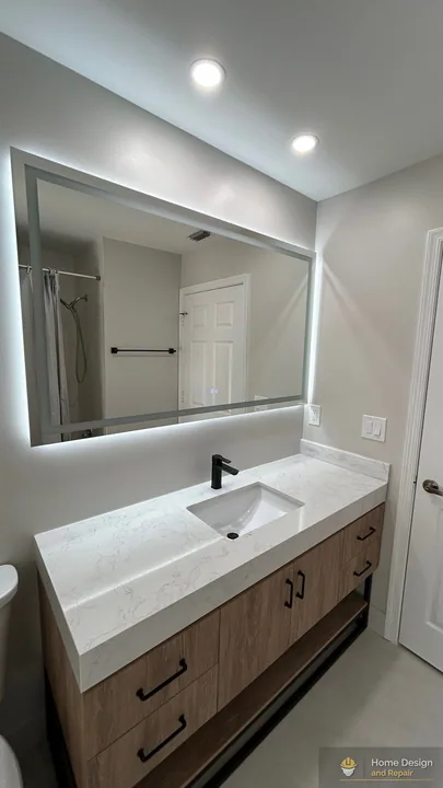 After detail of Bathroom Water Damage  Restoration