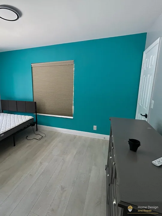 After detail of Bedroom Paint and Flooring Refresh in Coconut Creek, FL