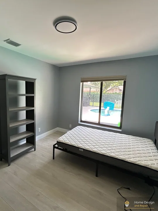 After detail of Bedroom Paint and Flooring Refresh in Coconut Creek, FL