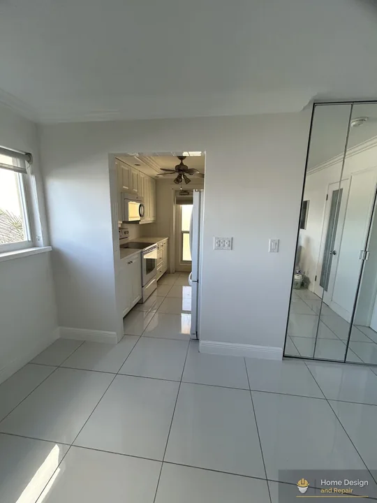 After detail of Bright White Interior Wall Refresh in Pompano Beach, FL
