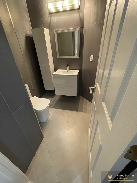 After detail of Contemporary Primary Bathroom Remodel in Parkland, FL