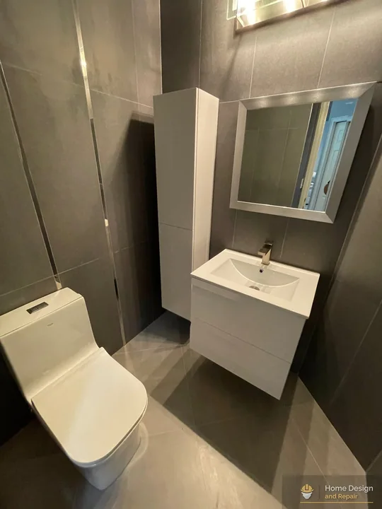 After detail of Contemporary Primary Bathroom Remodel in Parkland, FL