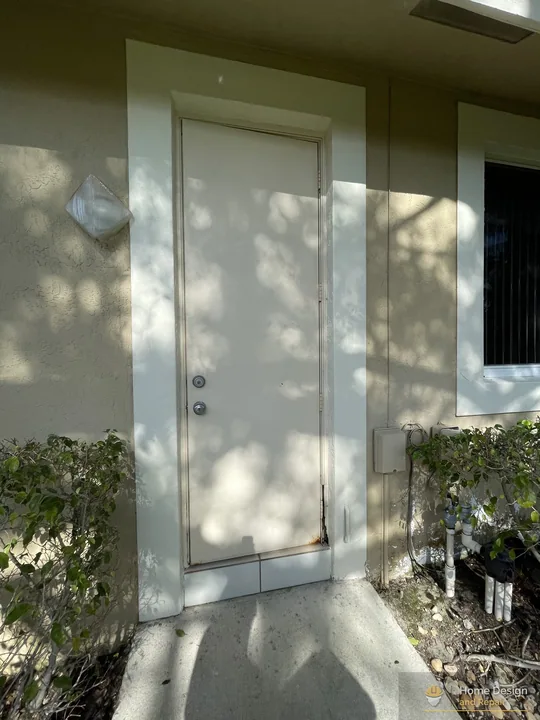 Before detail of Exterior Entry Door Replacement in Parkland, FL