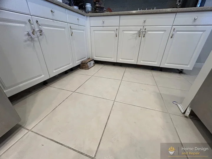 After detail of Kitchen Water Damage Repairs
