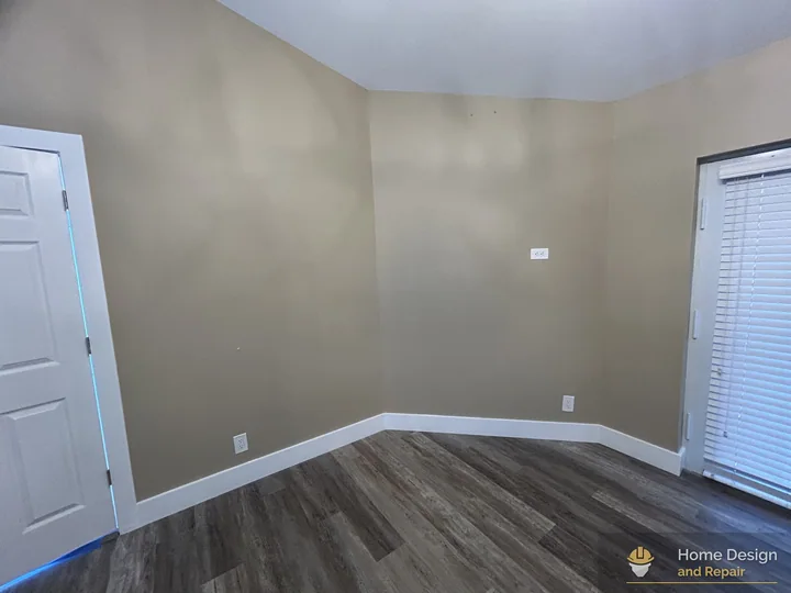 After detail of Living Room Flooring and Paint Refresh in Coral Springs, FL