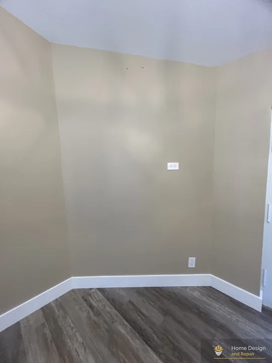 After detail of Living Room Flooring and Paint Refresh in Coral Springs, FL