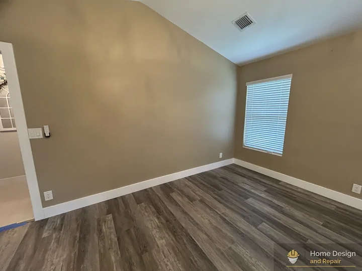 After detail of Living Room Flooring and Paint Refresh in Coral Springs, FL