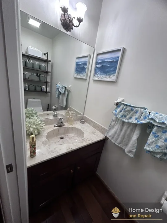 Before detail of Modern Half Bathroom Refresh in Coral Springs, FL