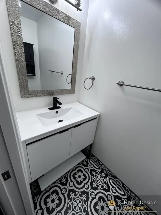 After detail of Modern Half Bathroom Refresh in Coral Springs, FL