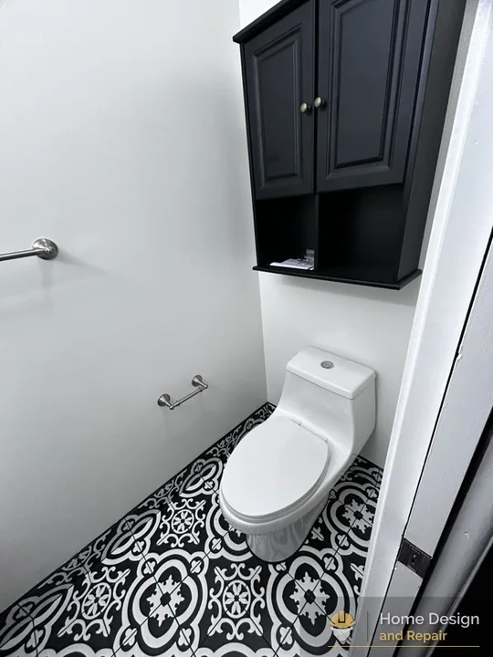 After detail of Modern Half Bathroom Refresh in Coral Springs, FL