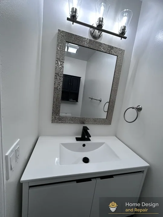 After detail of Modern Half Bathroom Refresh in Coral Springs, FL