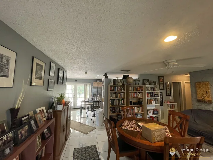 Before detail of Popcorn Ceiling Removal and Refinishing in Coral Springs, FL