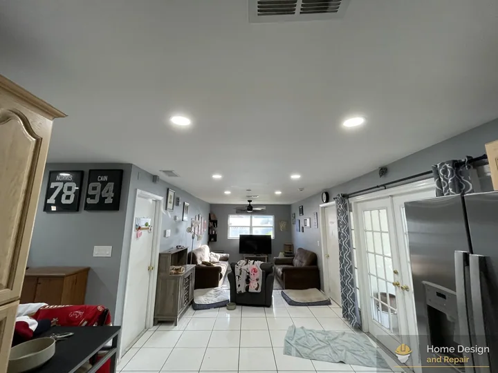 After detail of Popcorn Ceiling Removal and Refinishing in Coral Springs, FL