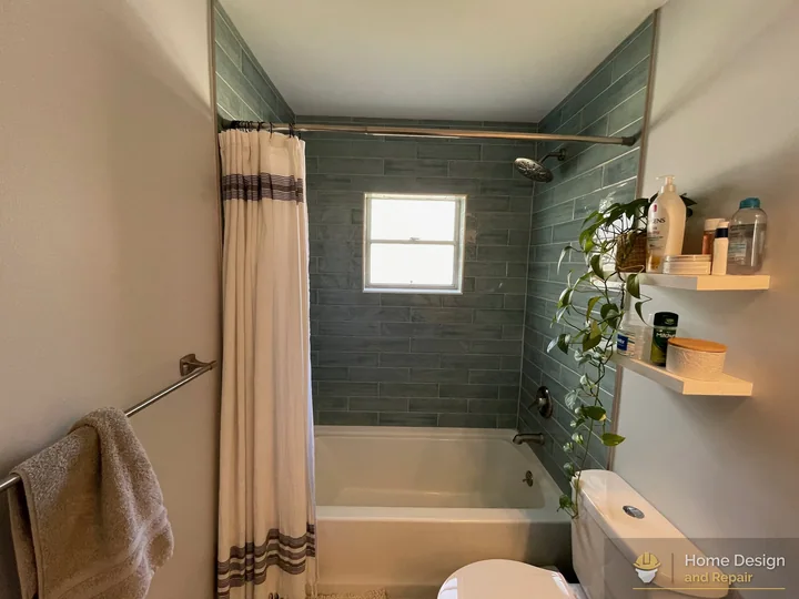 After detail of Primary Bathroom Tub Shower Remodel