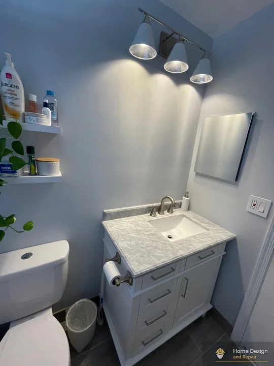 After detail of Primary Bathroom Tub Shower Remodel