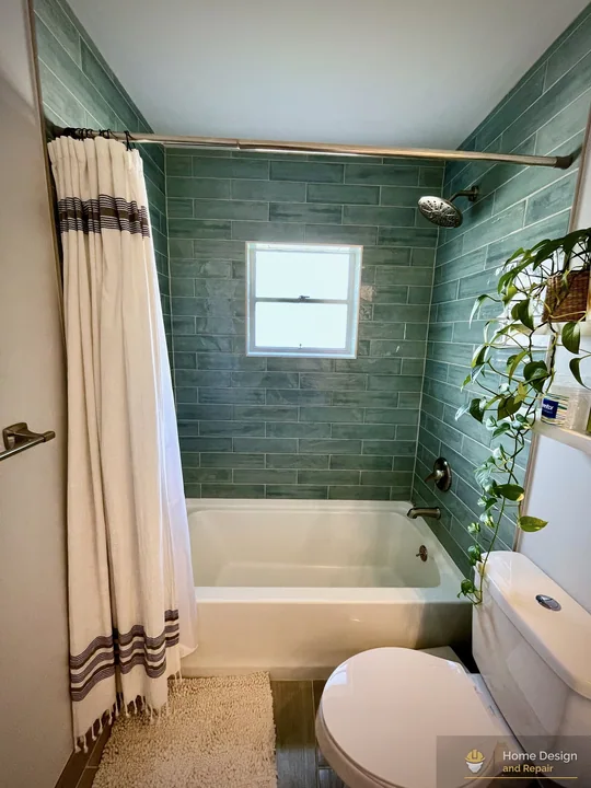 After detail of Primary Bathroom Tub Shower Remodel