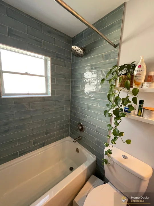 After detail of Primary Bathroom Tub Shower Remodel