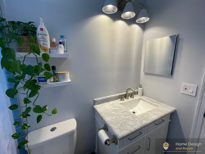 After detail of Primary Bathroom Tub Shower Remodel