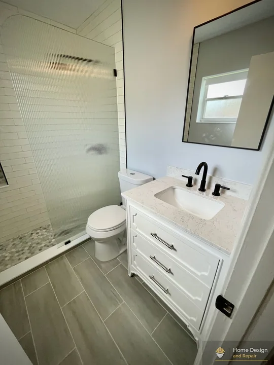 After detail of Primary Bathroom Walk-In Shower Remodel in Coral Springs, FL
