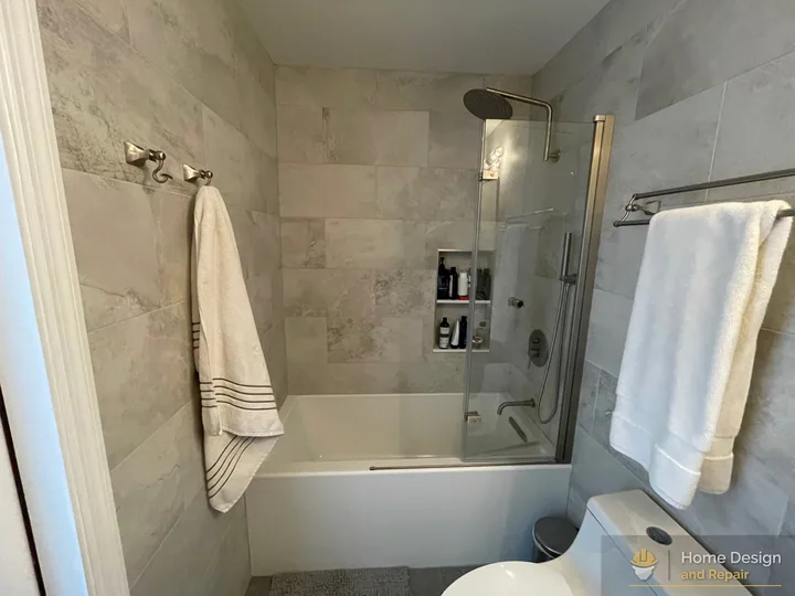 After detail of Tub Shower and Bathroom Remodel in Boca Raton, FL