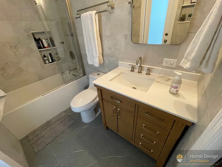 After detail of Tub Shower and Bathroom Remodel in Boca Raton, FL