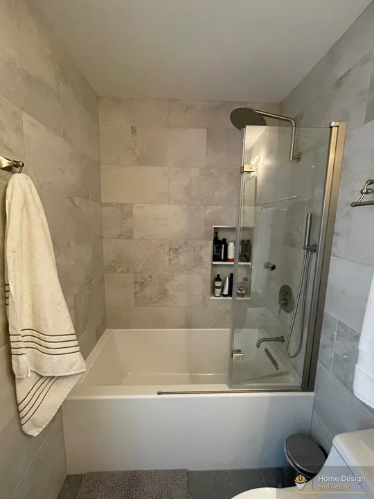 After detail of Tub Shower and Bathroom Remodel in Boca Raton, FL