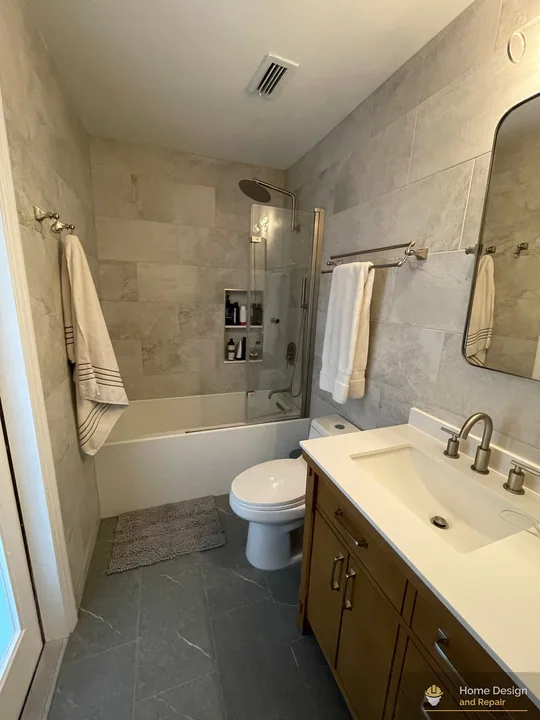 After detail of Tub Shower and Bathroom Remodel in Boca Raton, FL