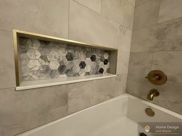 After detail of Tub-Shower Bathroom Remodel in Boca Raton, FL
