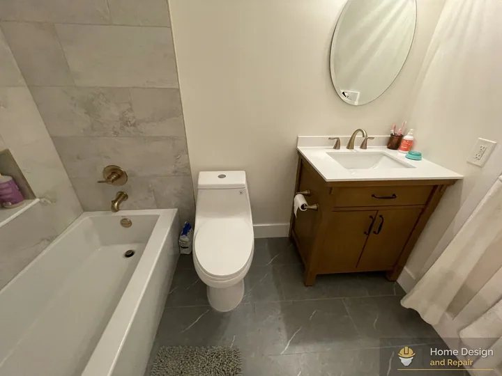 After detail of Tub-Shower Bathroom Remodel in Boca Raton, FL