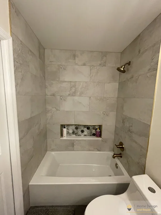 After detail of Tub-Shower Bathroom Remodel in Boca Raton, FL