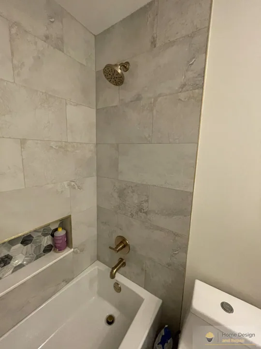 After detail of Tub-Shower Bathroom Remodel in Boca Raton, FL