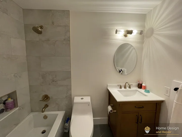 After detail of Tub-Shower Bathroom Remodel in Boca Raton, FL