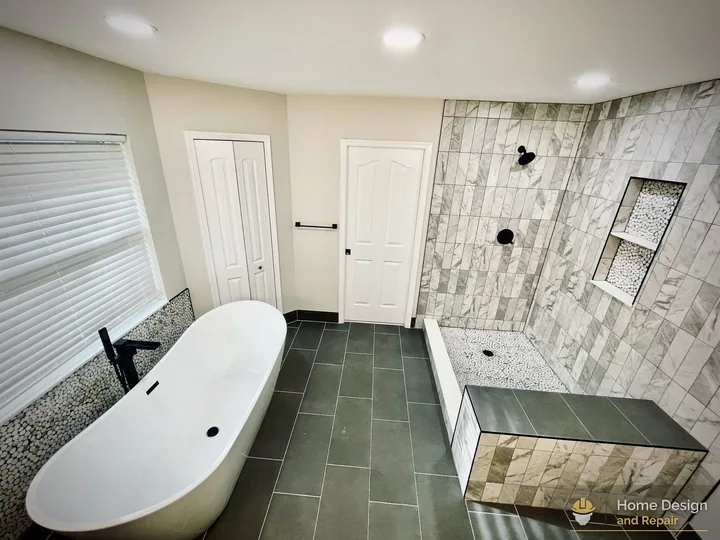 After detail of Walk-In Shower and Tub Bathroom Remodel in Coral Springs, FL