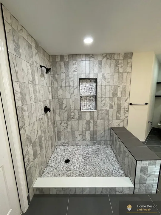 After detail of Walk-In Shower and Tub Bathroom Remodel in Coral Springs, FL