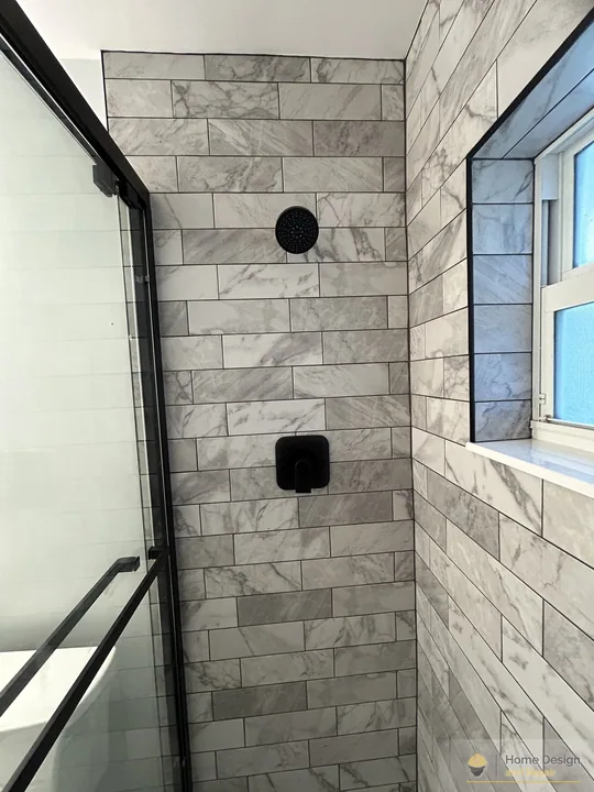 After detail of Walk-In Shower Bathroom Remodel in Coral Springs, FL