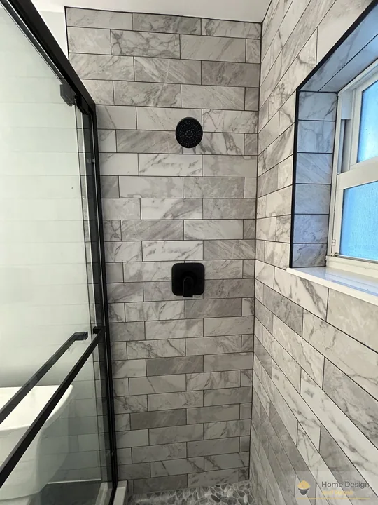 After detail of Walk-In Shower Bathroom Remodel in Coral Springs, FL