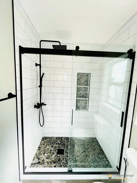 After detail of Walk-In Shower Bathroom Remodel in Coral Springs, FL
